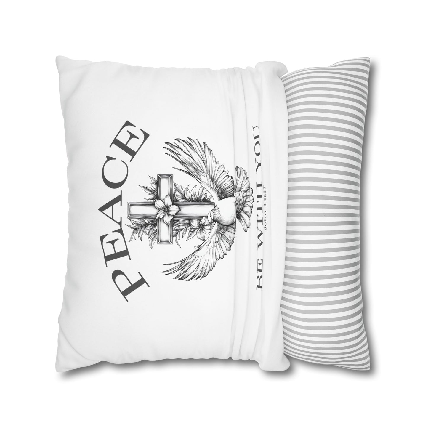 Peace Be With You Square Pillowcase