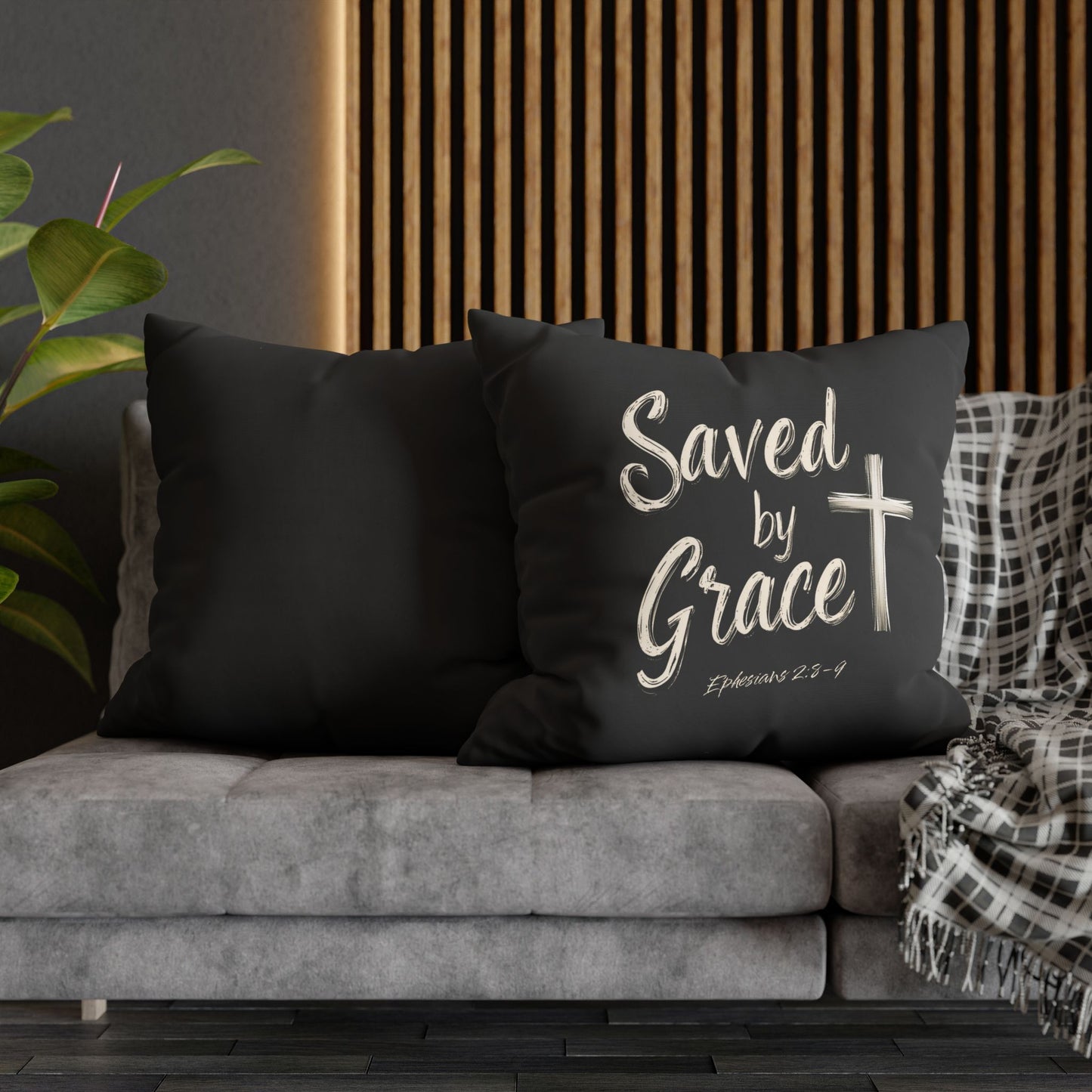 Saved by Grace Square Pillowcase