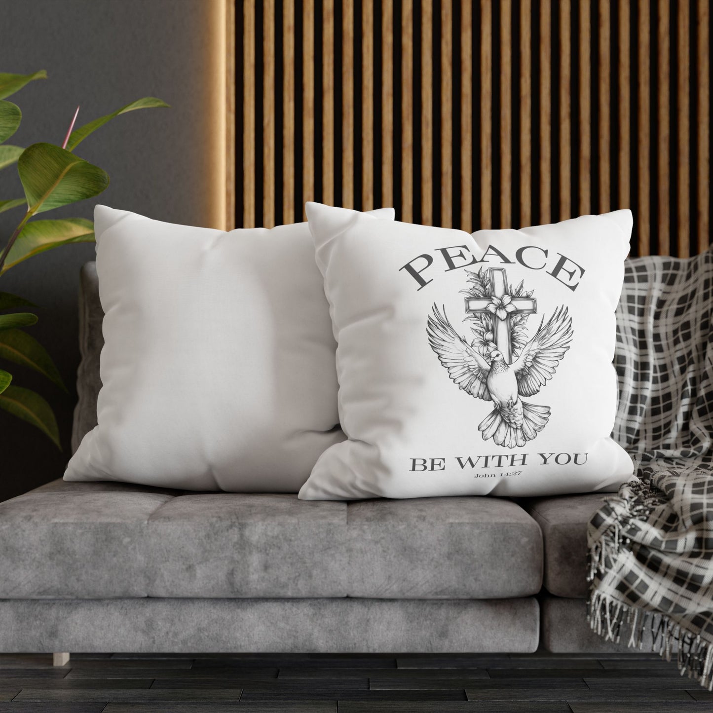 Peace Be With You Square Pillowcase