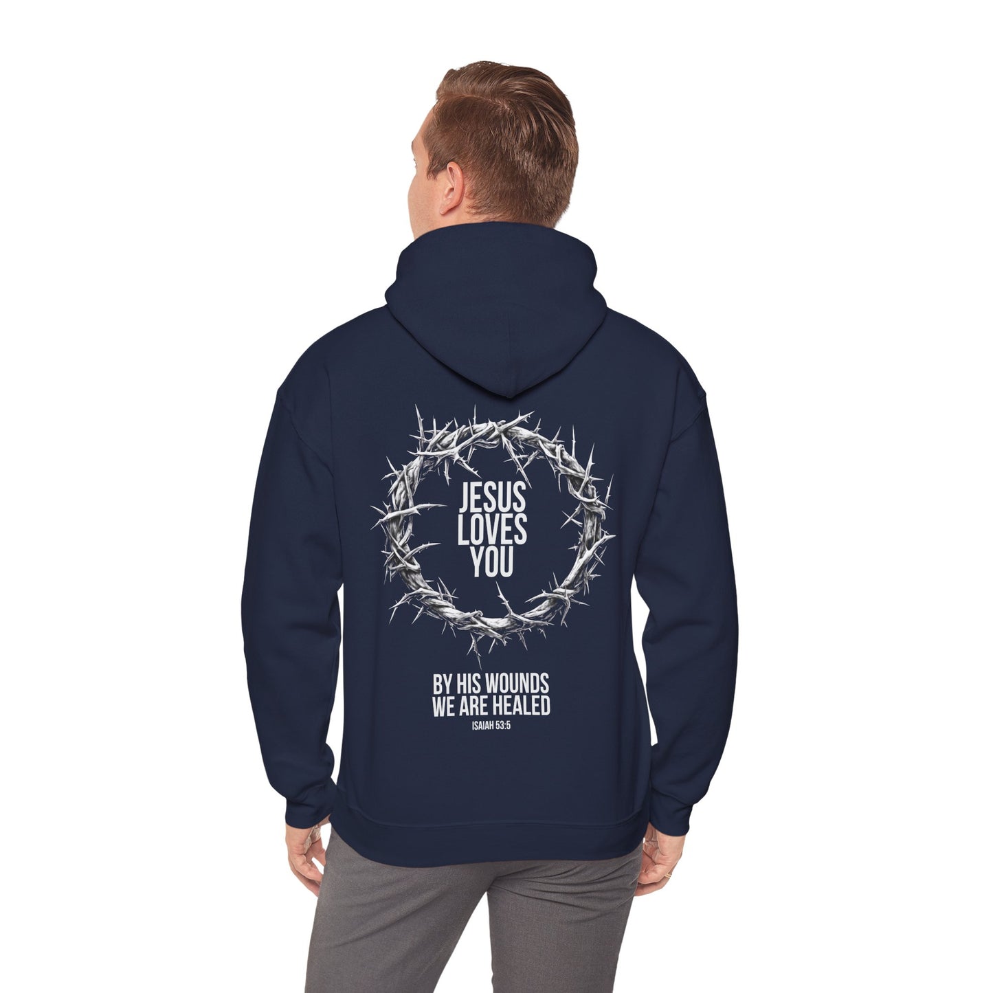 Jesus Loves You (Crown Of Thorns) Heavy Hoodie