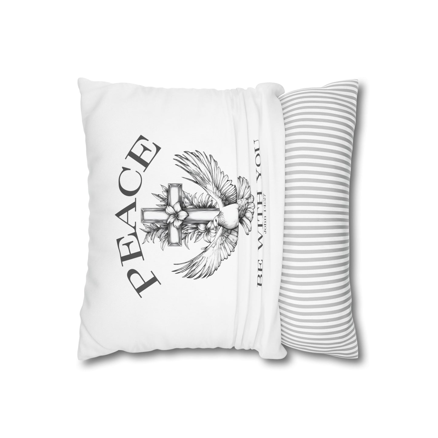 Peace Be With You Square Pillowcase