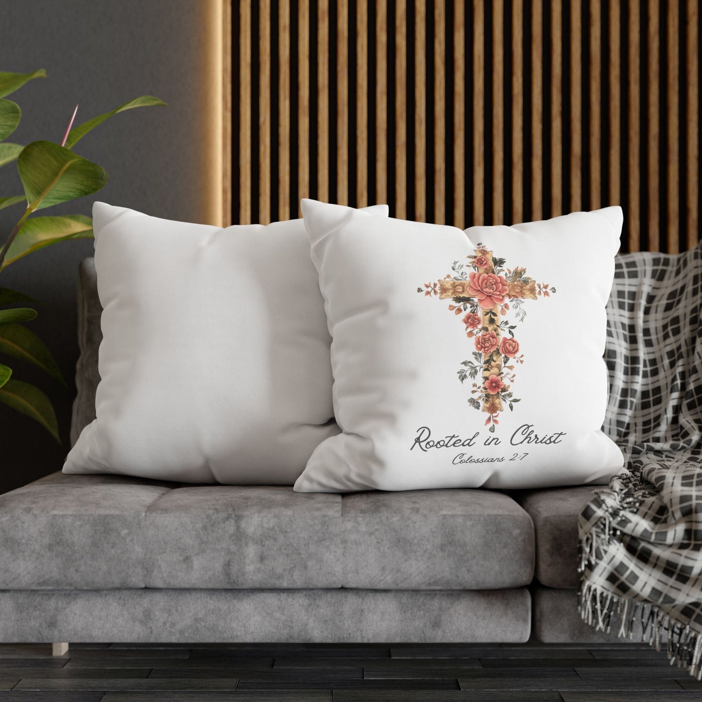 Rooted In Christ Square Pillowcase