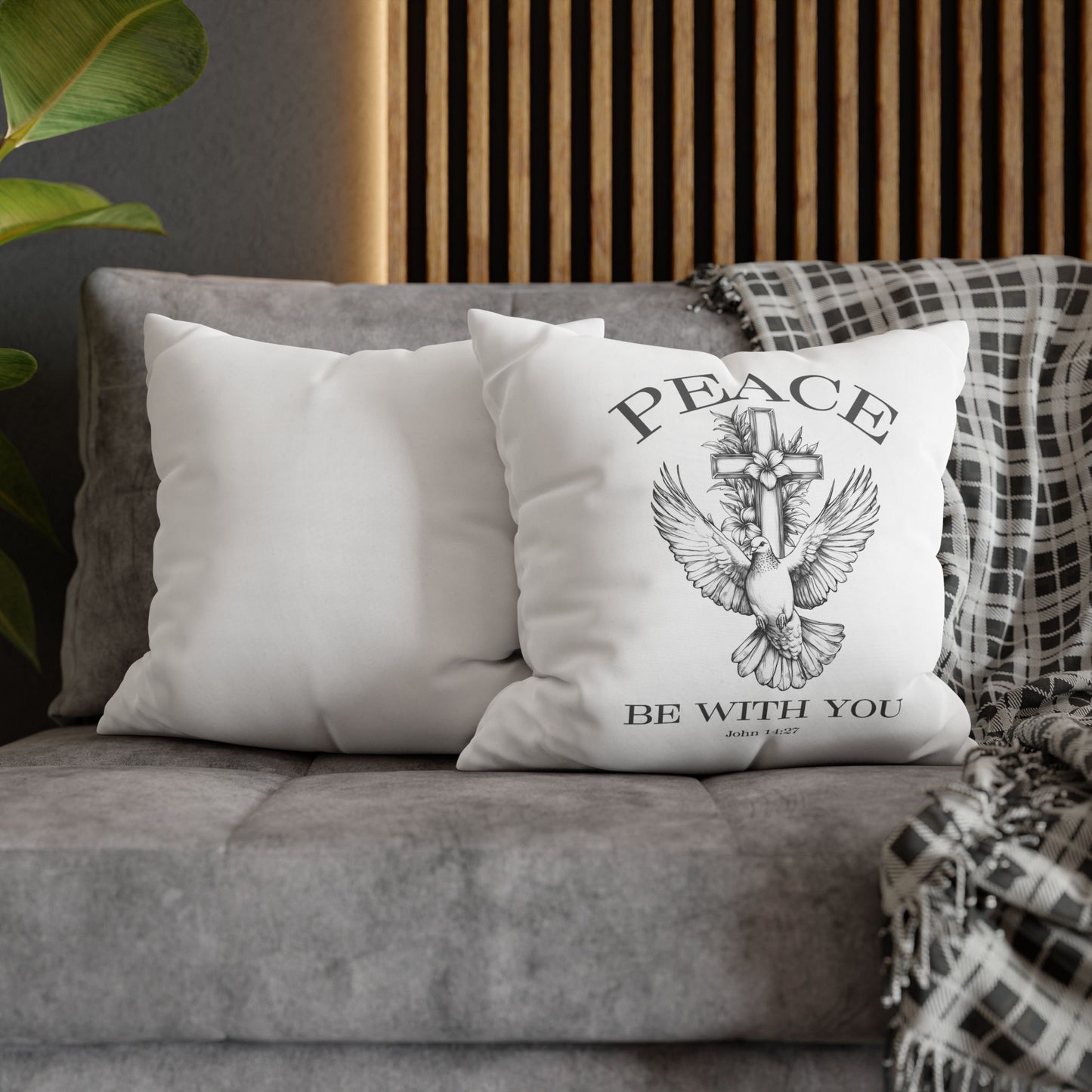 Peace Be With You Square Pillowcase