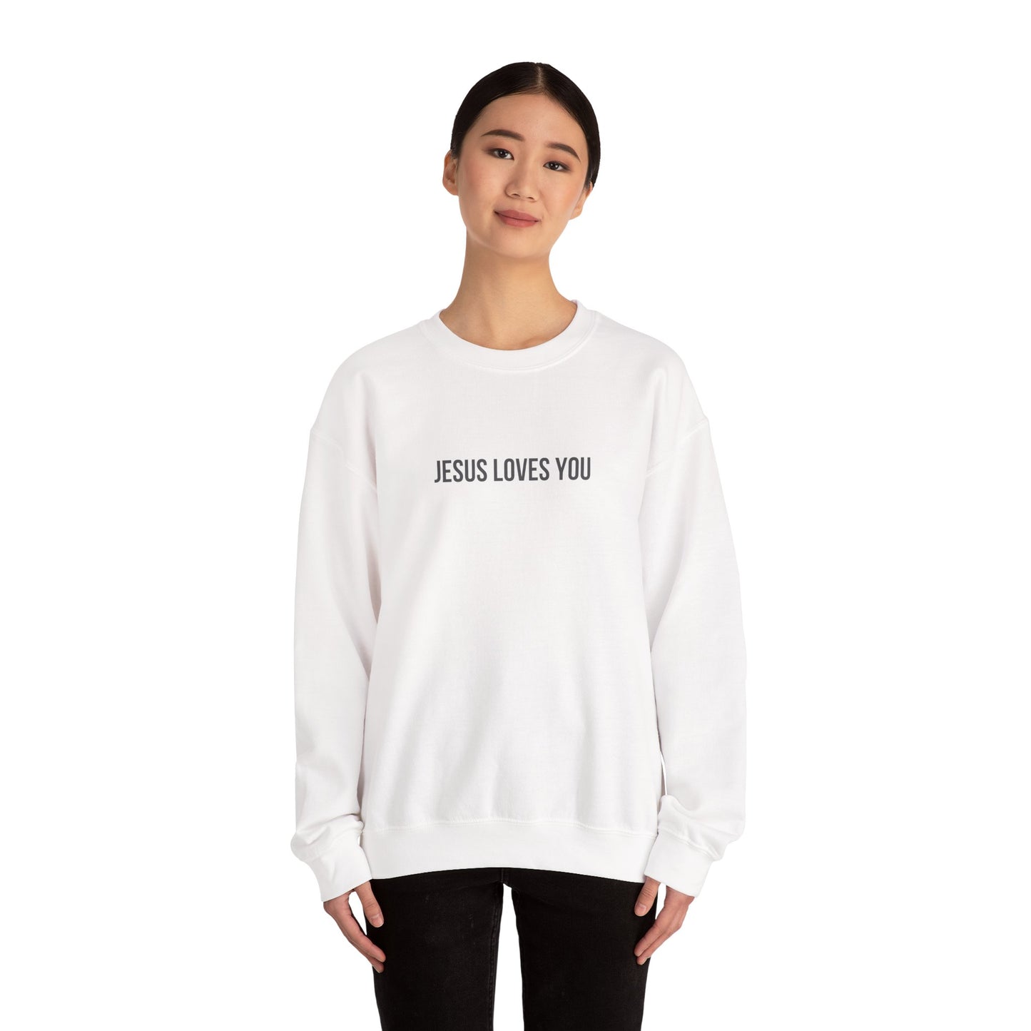 Jesus Loves You (Floral Wreath) Crewneck Sweatshirt