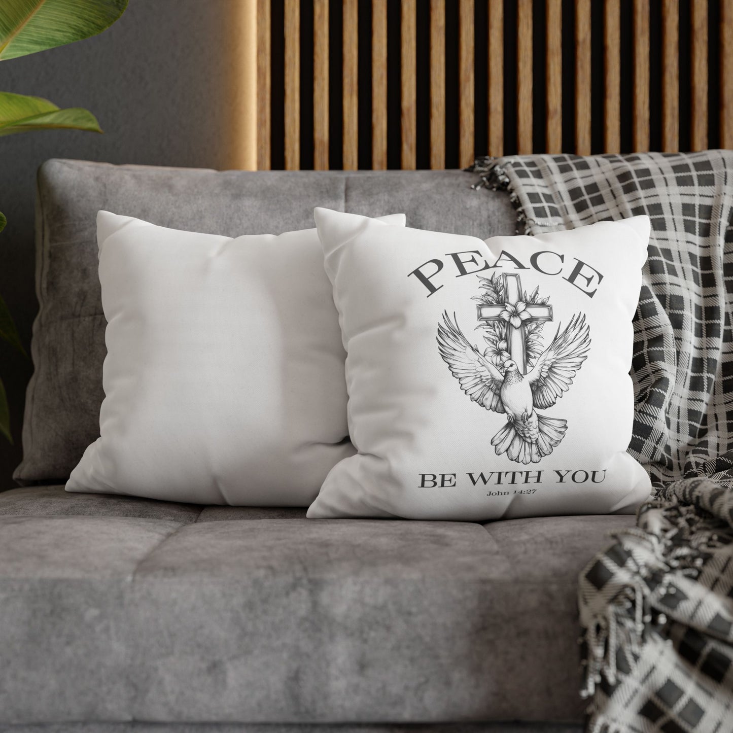 Peace Be With You Square Pillowcase
