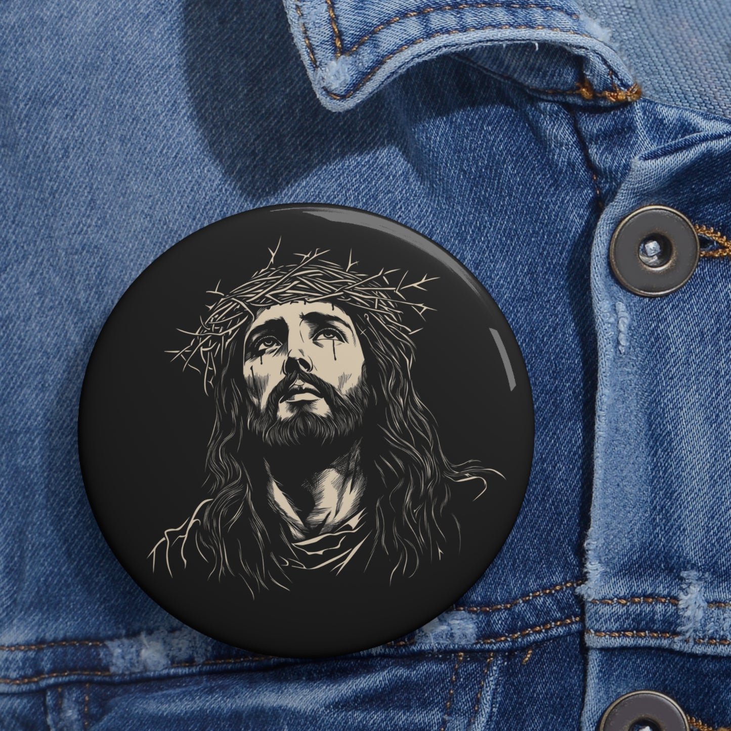 Saved by Grace (Jesus) Pin Button