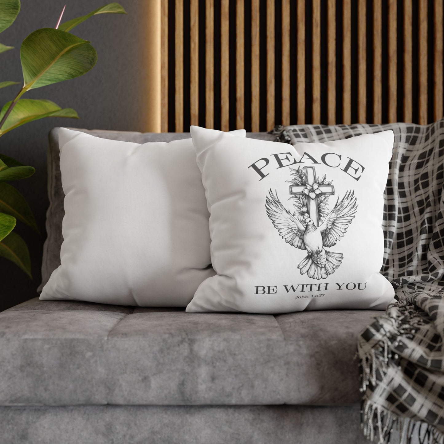 Peace Be With You Square Pillowcase