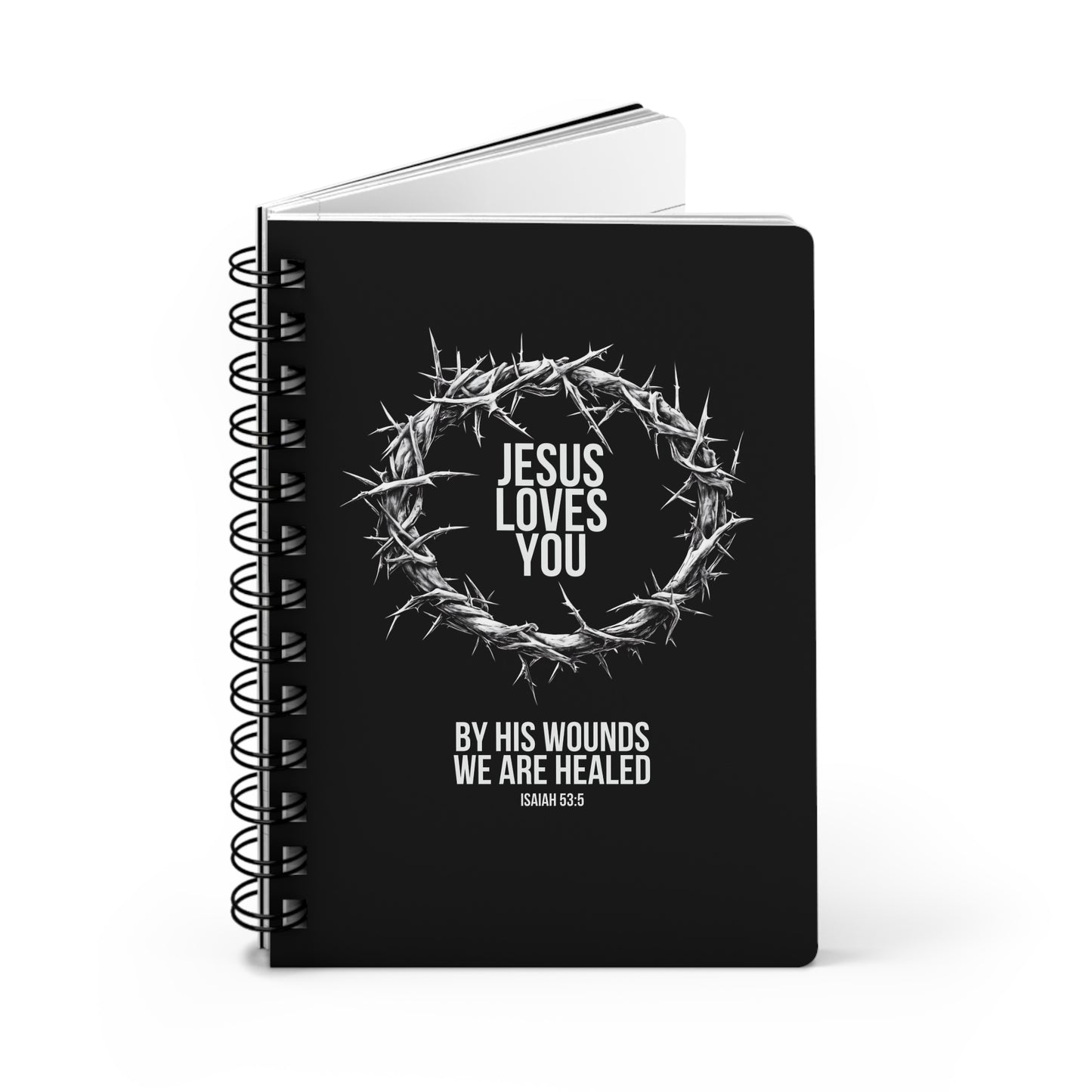 Jesus Loves You (Crown Of Thorns) Spiral Bound Journal