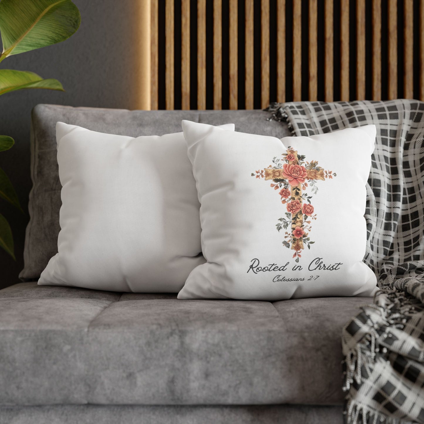 Rooted In Christ Square Pillowcase