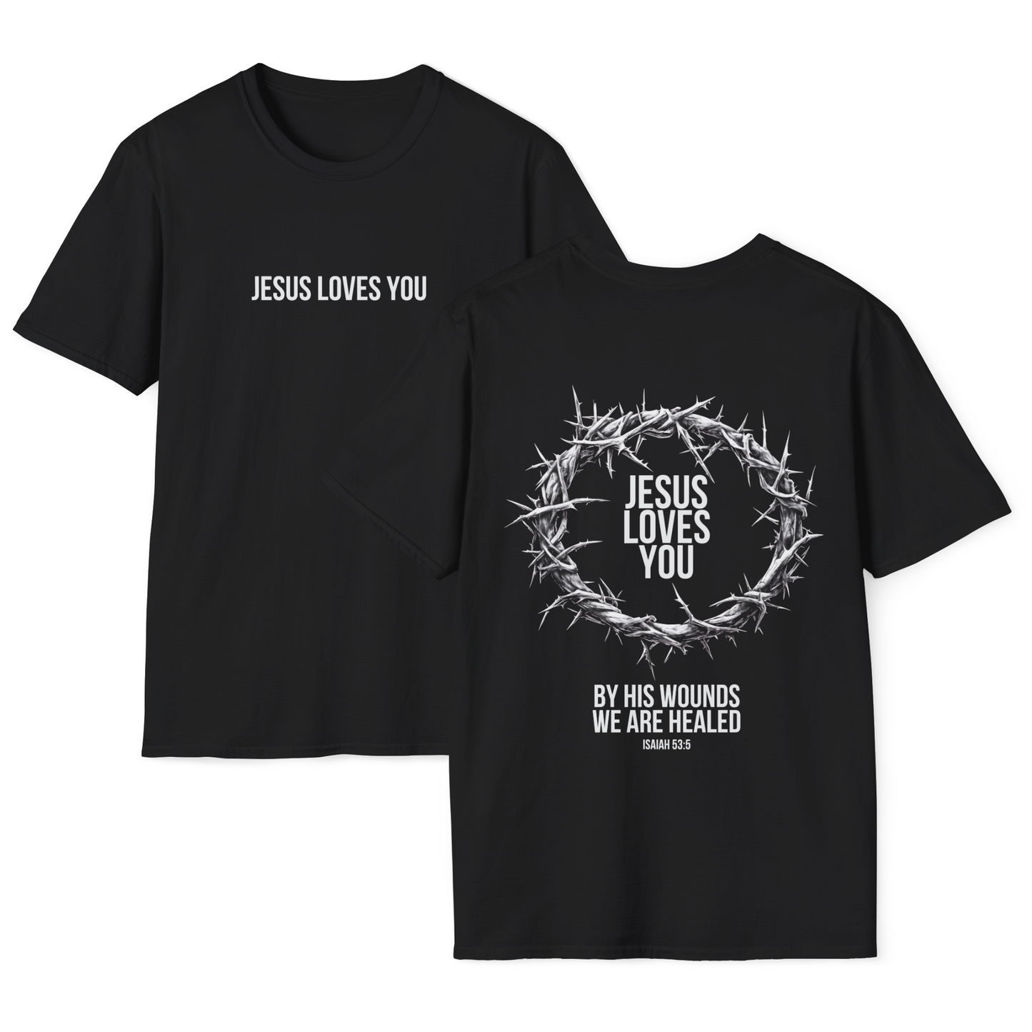 Jesus Loves You (Crown Of Thorns) Softstyle Tee