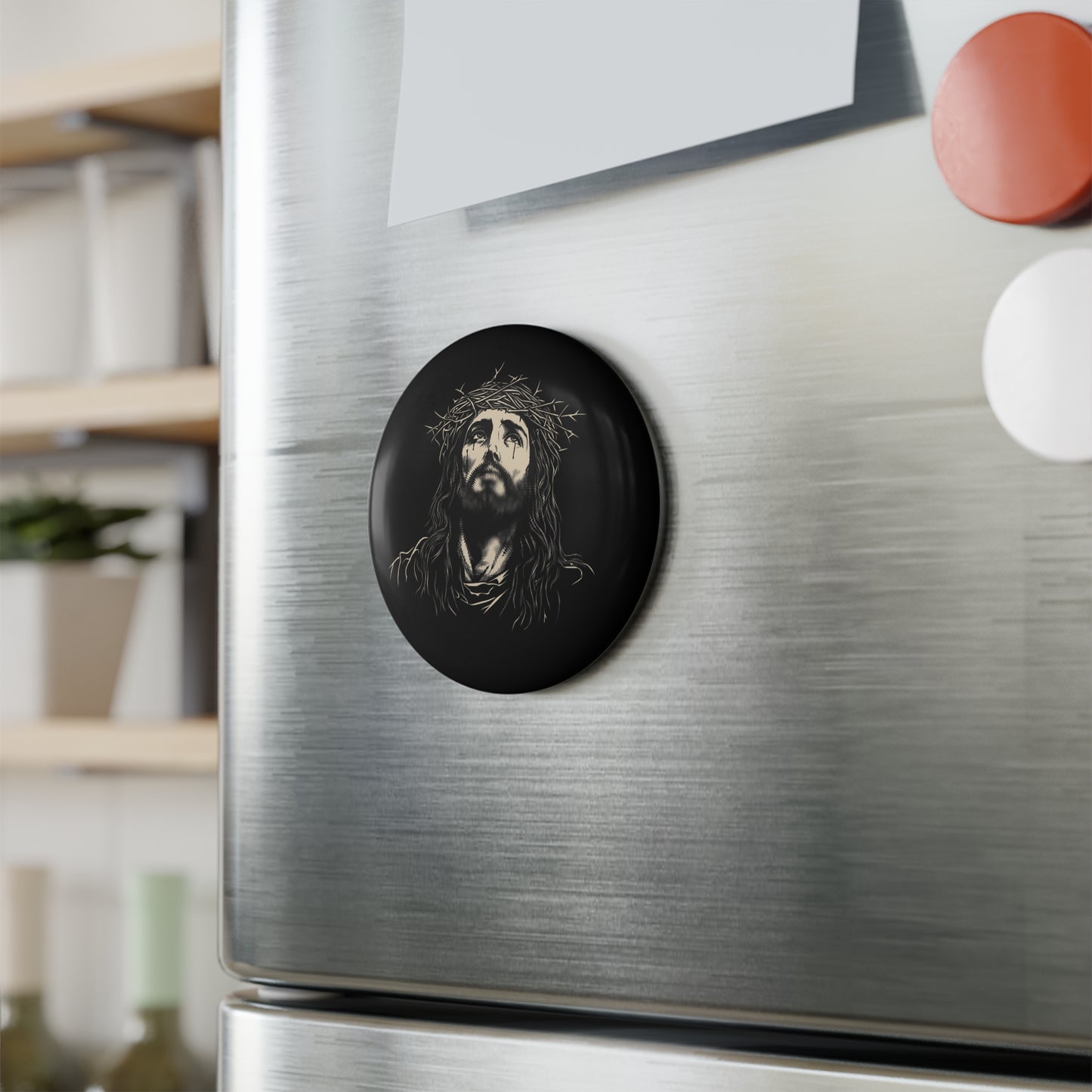 Saved by Grace (Jesus) Button Magnet