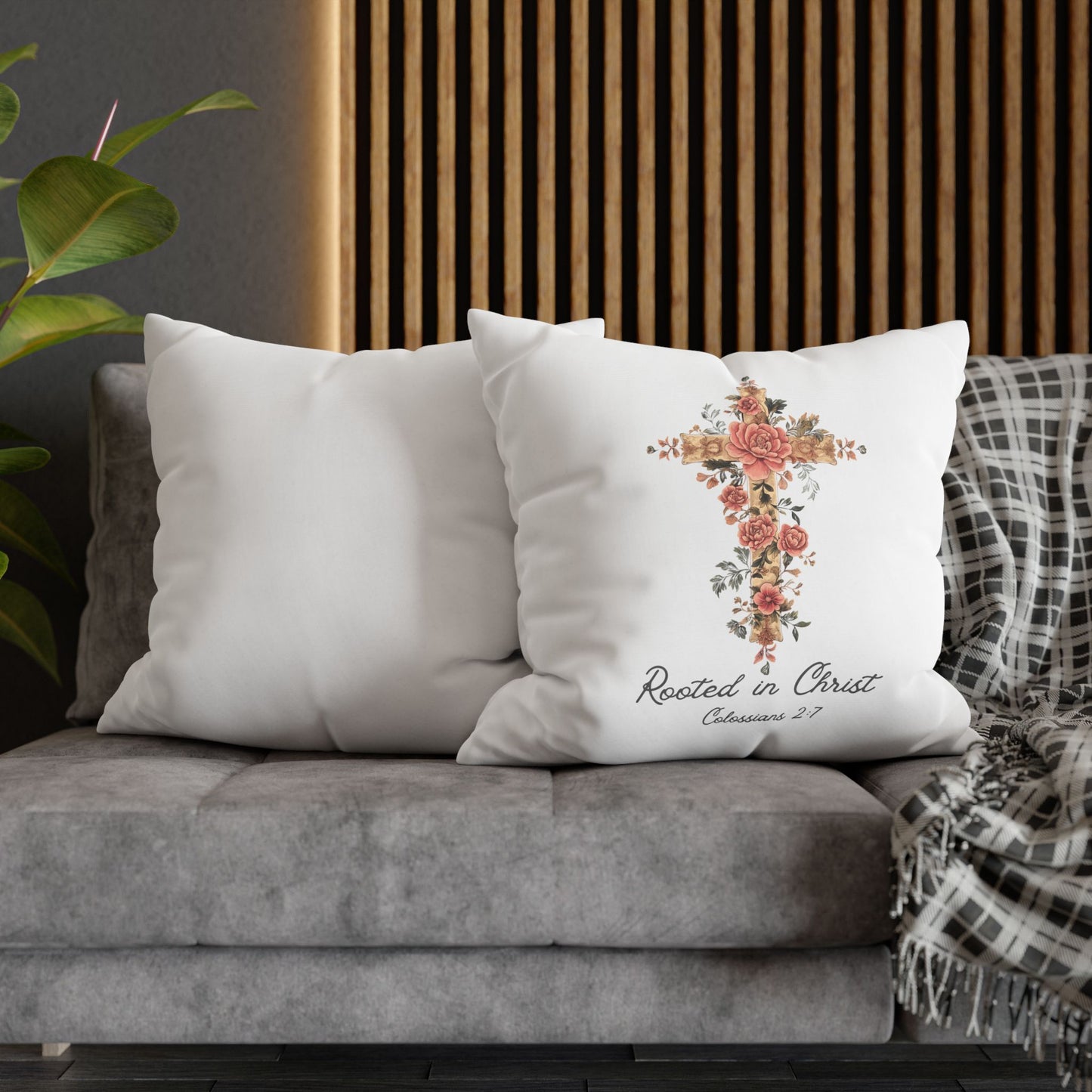 Rooted In Christ Square Pillowcase
