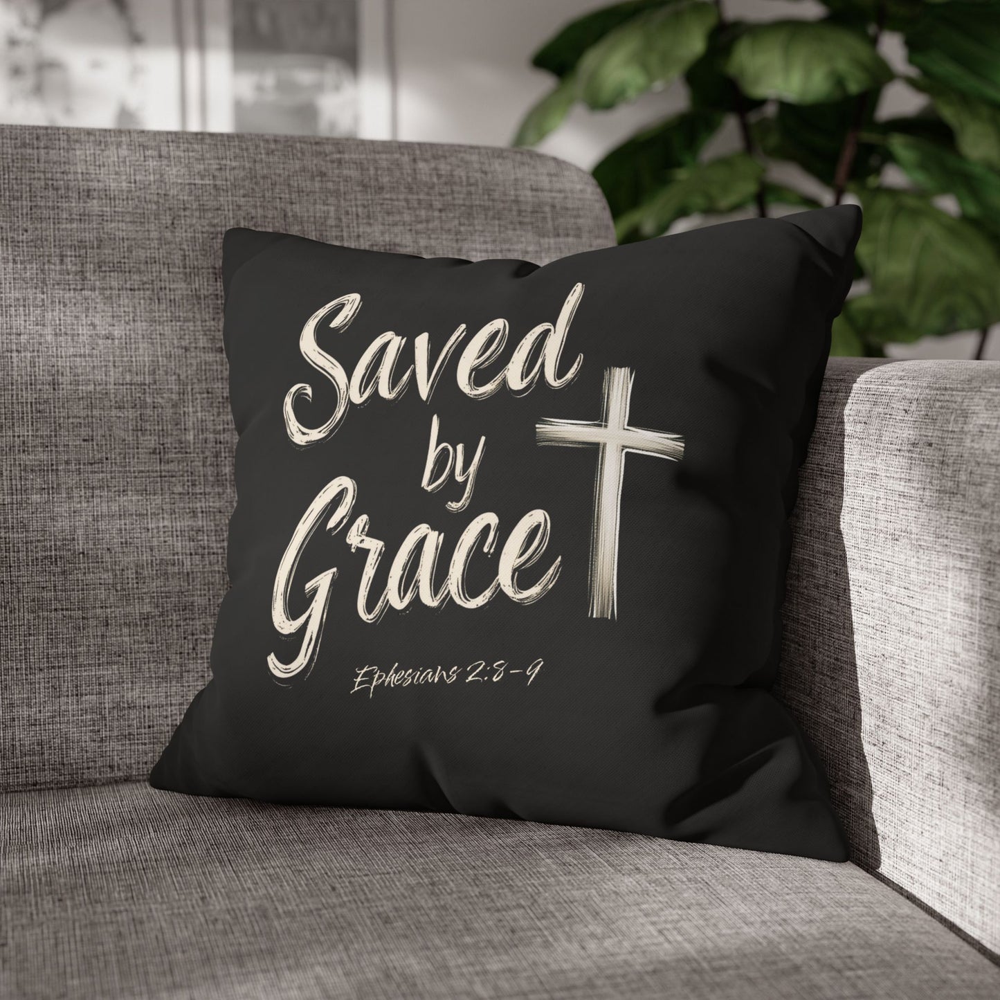 Saved by Grace Square Pillowcase