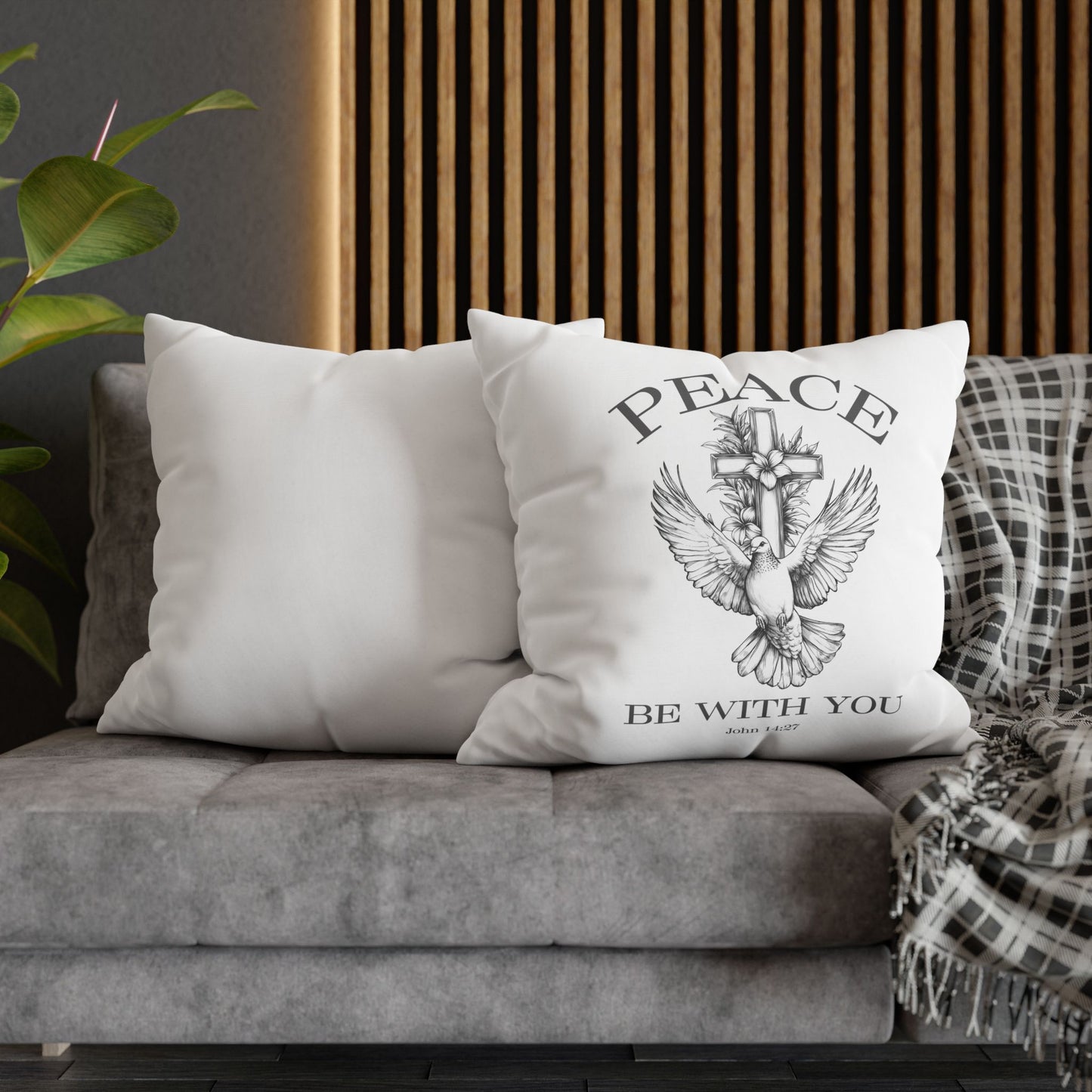 Peace Be With You Square Pillowcase