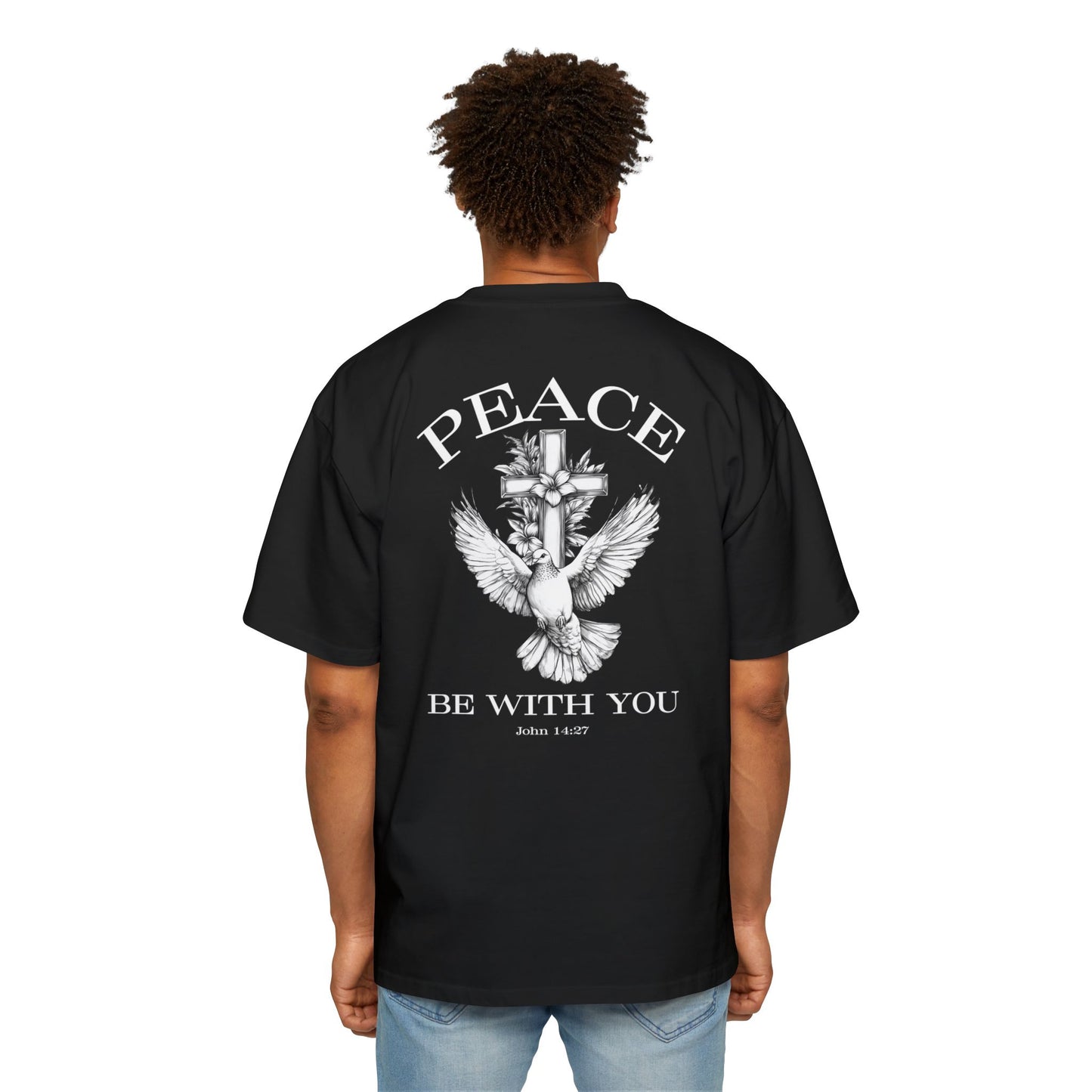 Peace Be With You Oversized Tee