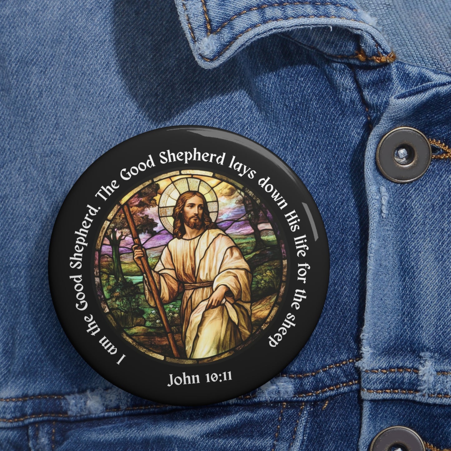 Good Shepherd Pin Button
