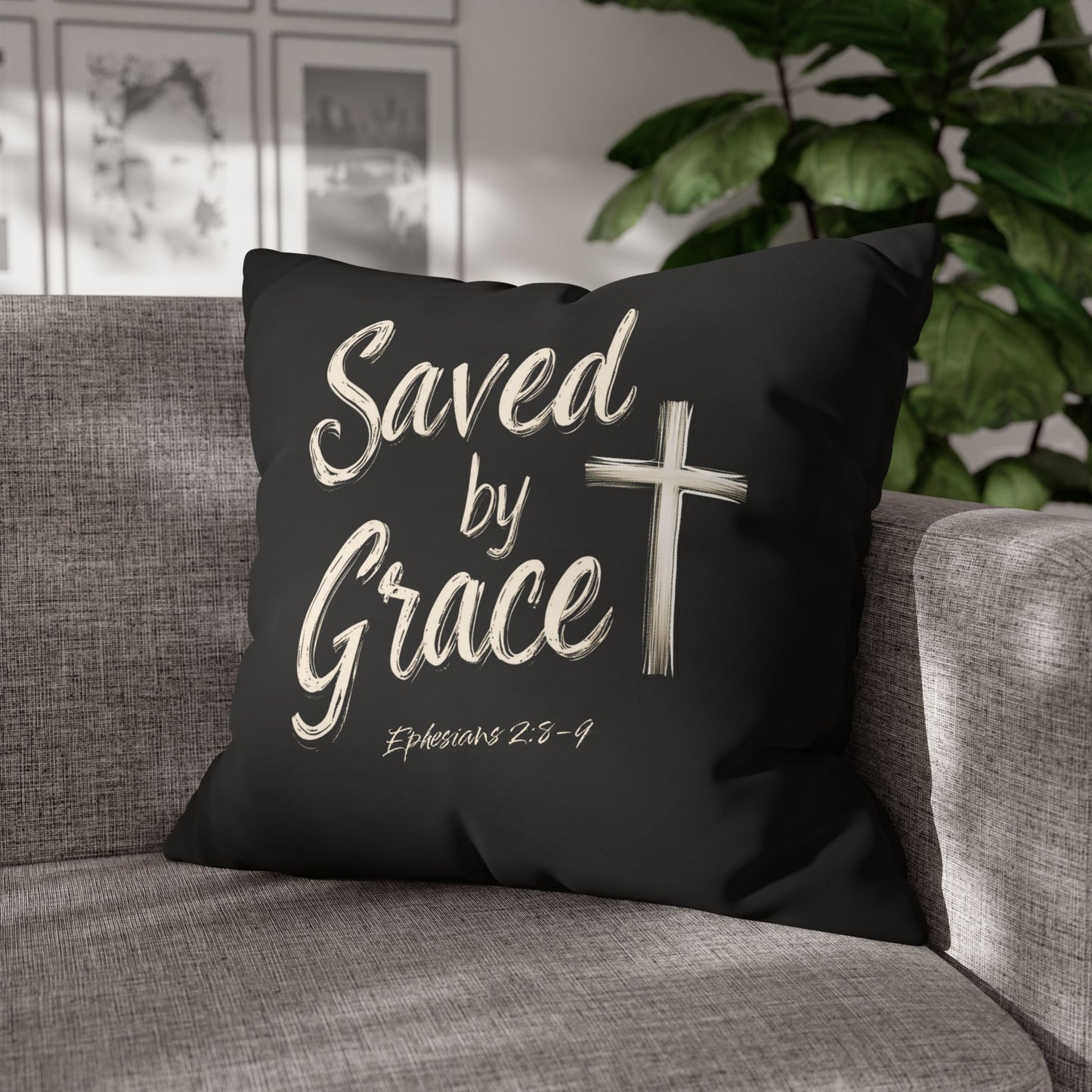 Saved by Grace Square Pillowcase