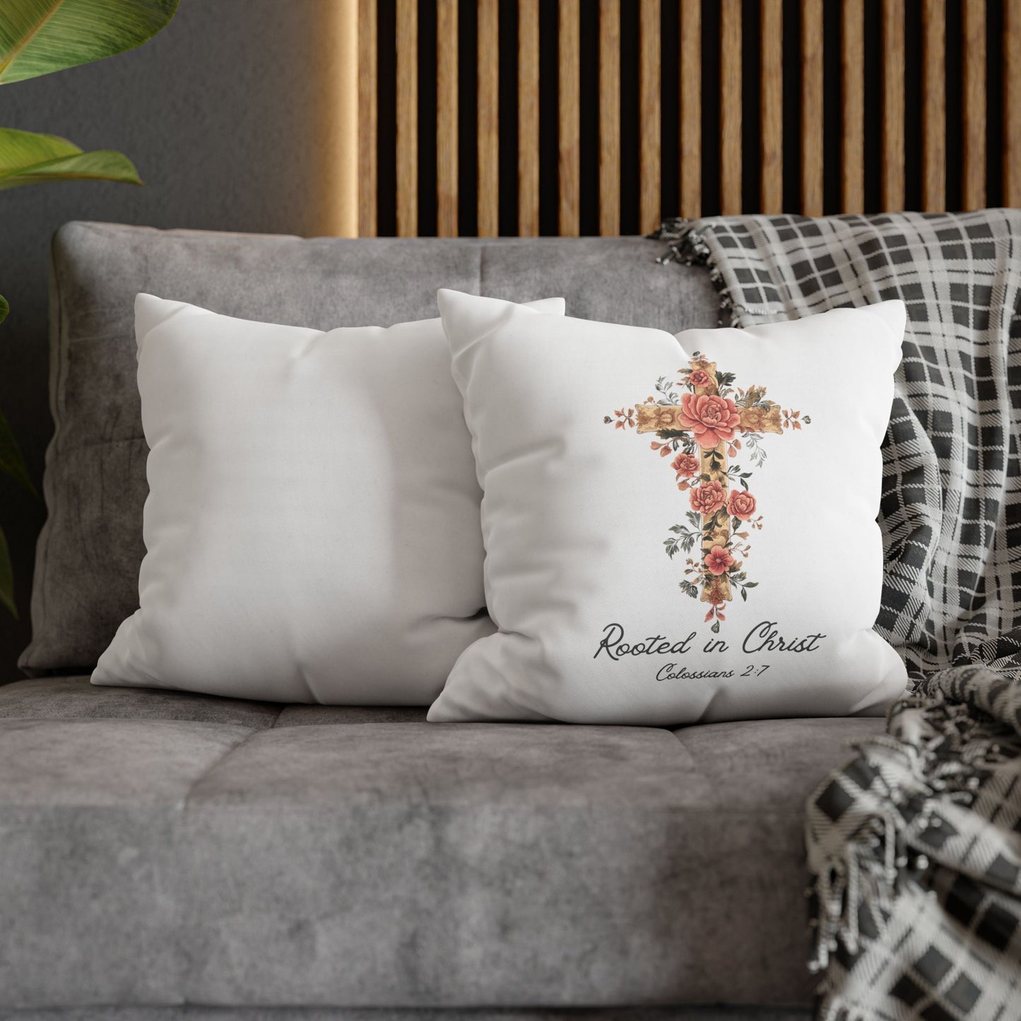 Rooted In Christ Square Pillowcase