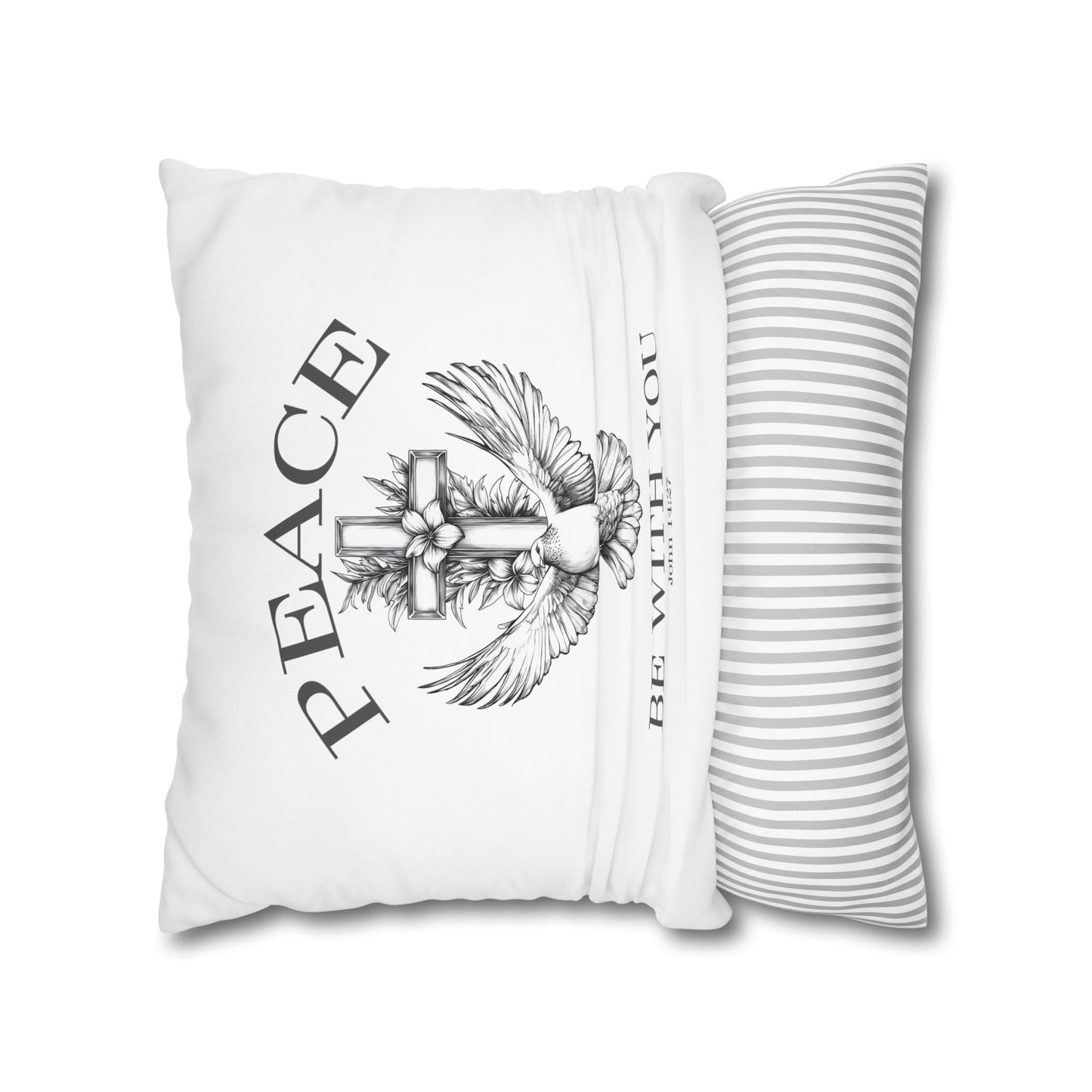 Peace Be With You Square Pillowcase