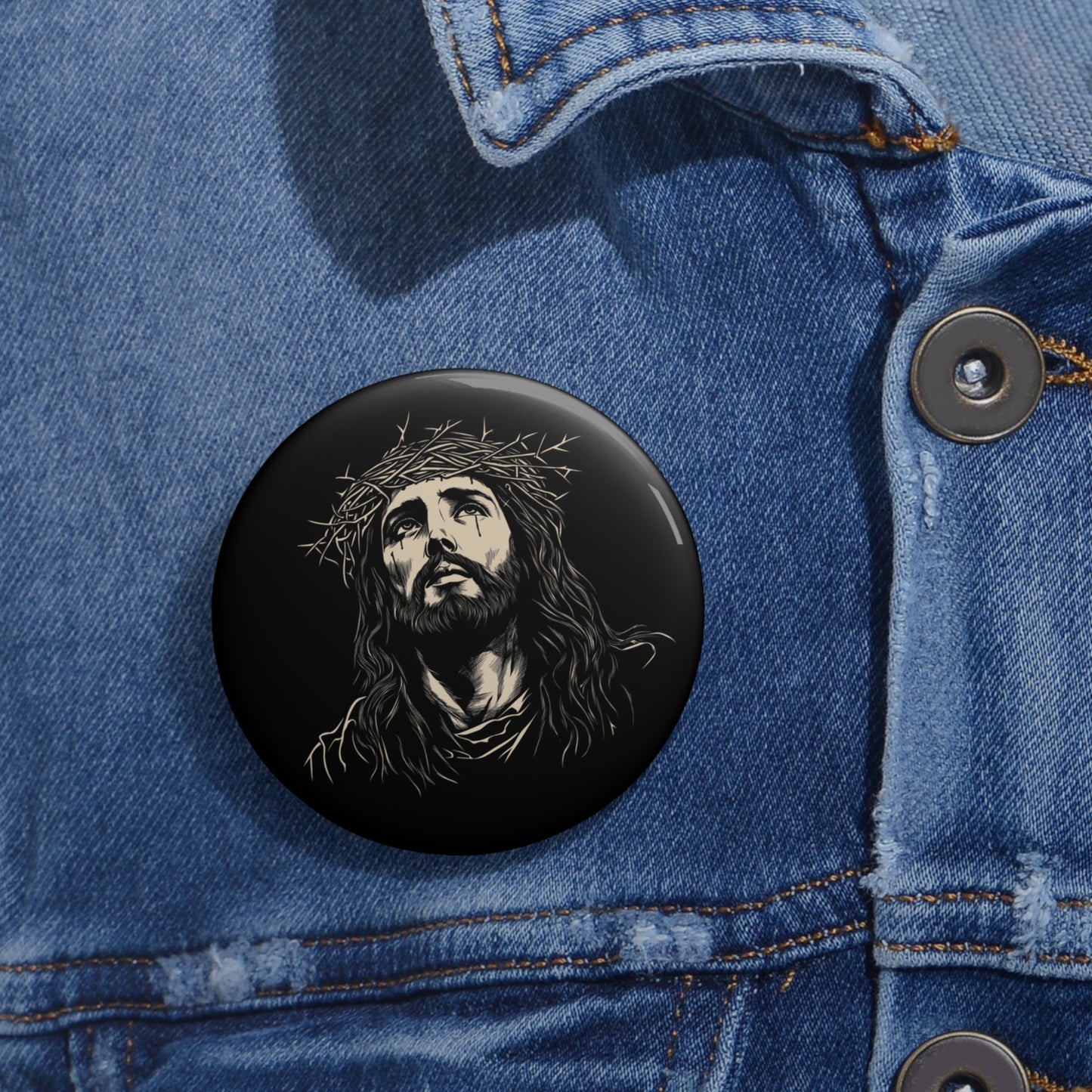 Saved by Grace (Jesus) Pin Button