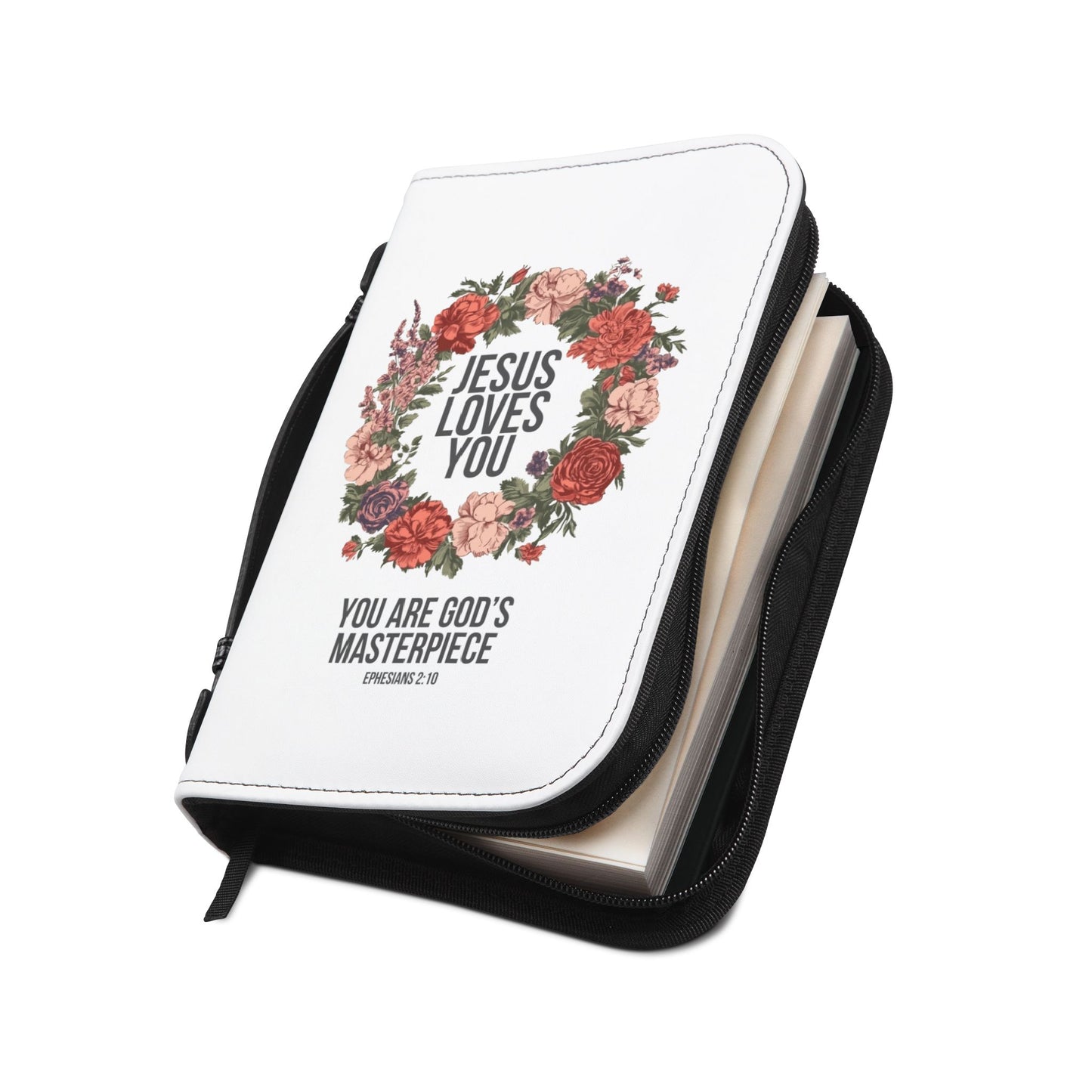 Jesus Loves You (Floral Wreath) Bible Cover