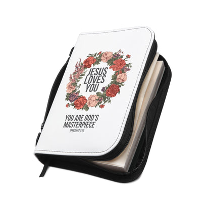 Jesus Loves You (Floral Wreath) Bible Cover