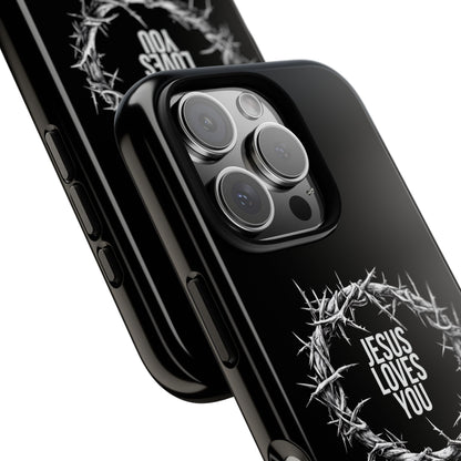 Jesus Loves You (Crown Of Thorns) Phone Case