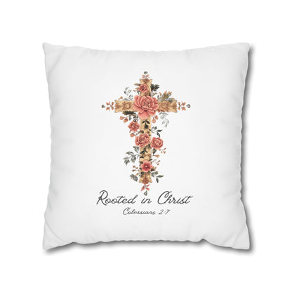 Rooted In Christ Square Pillowcase