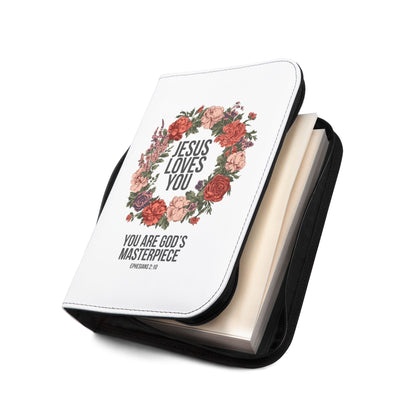 Jesus Loves You (Floral Wreath) Bible Cover