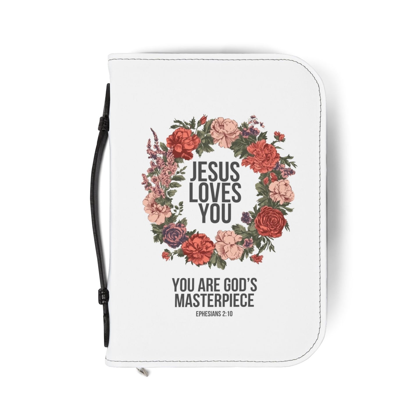 Jesus Loves You (Floral Wreath) Bible Cover