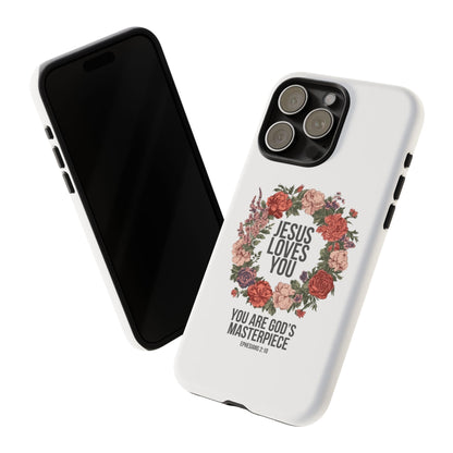 Jesus Loves You (Floral Wreath) Phone Case