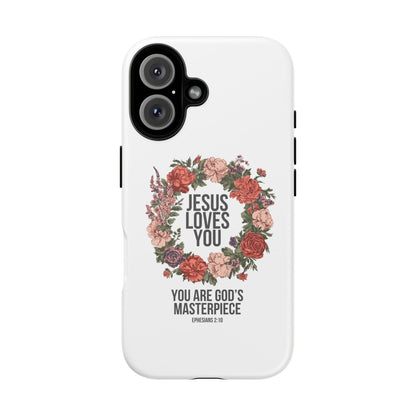 Jesus Loves You (Floral Wreath) Phone Case