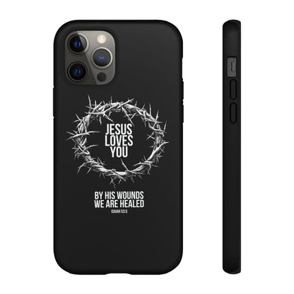 Jesus Loves You (Crown Of Thorns) Phone Case