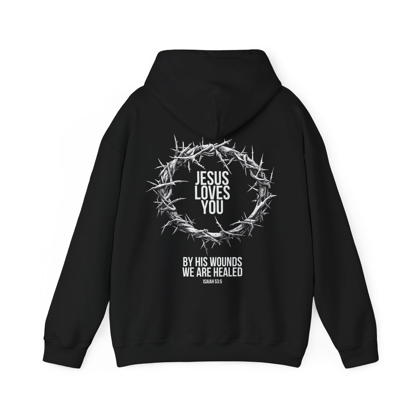 Jesus Loves You (Crown Of Thorns) Heavy Hoodie