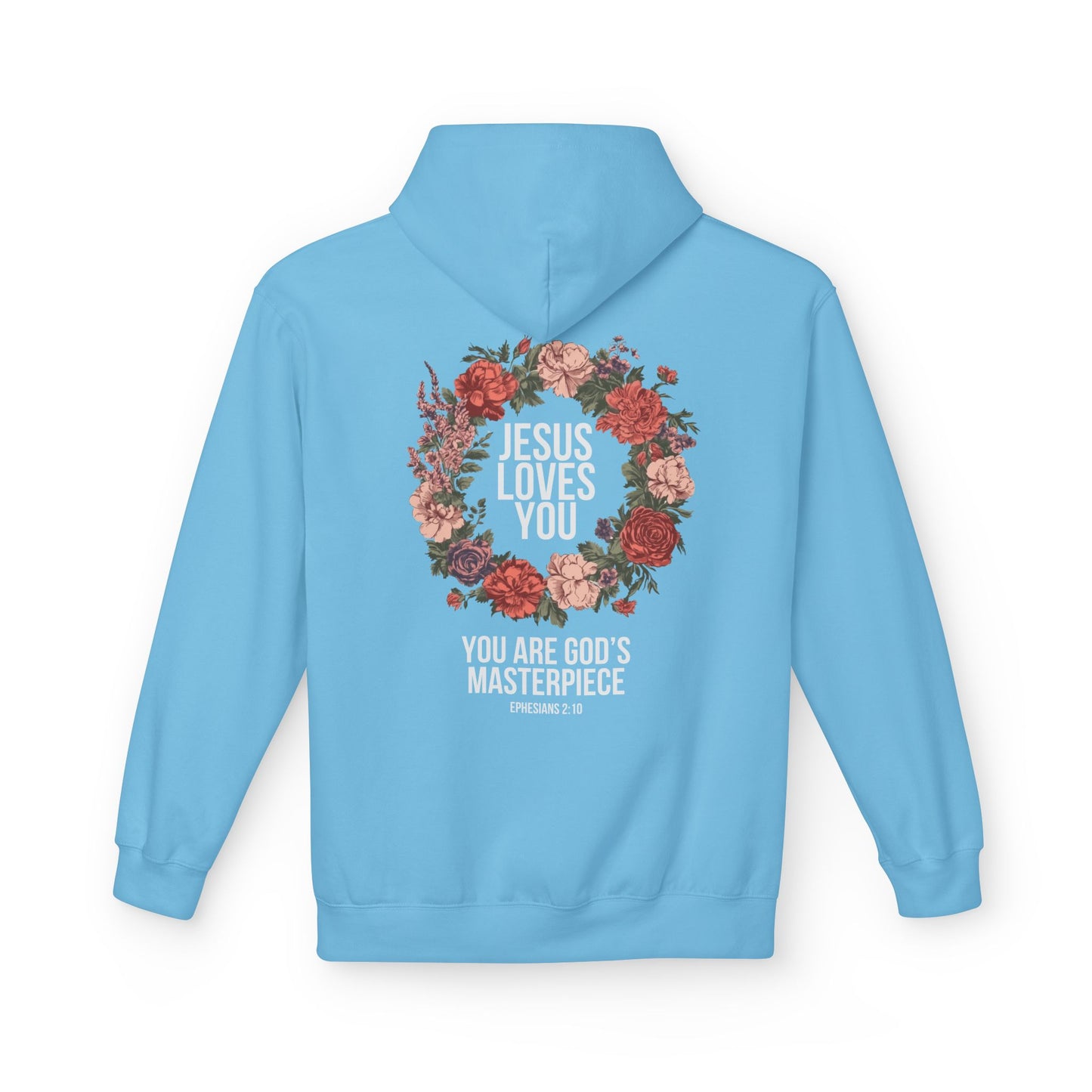 Jesus Loves You (Floral Wreath) Softstyle Hoodie
