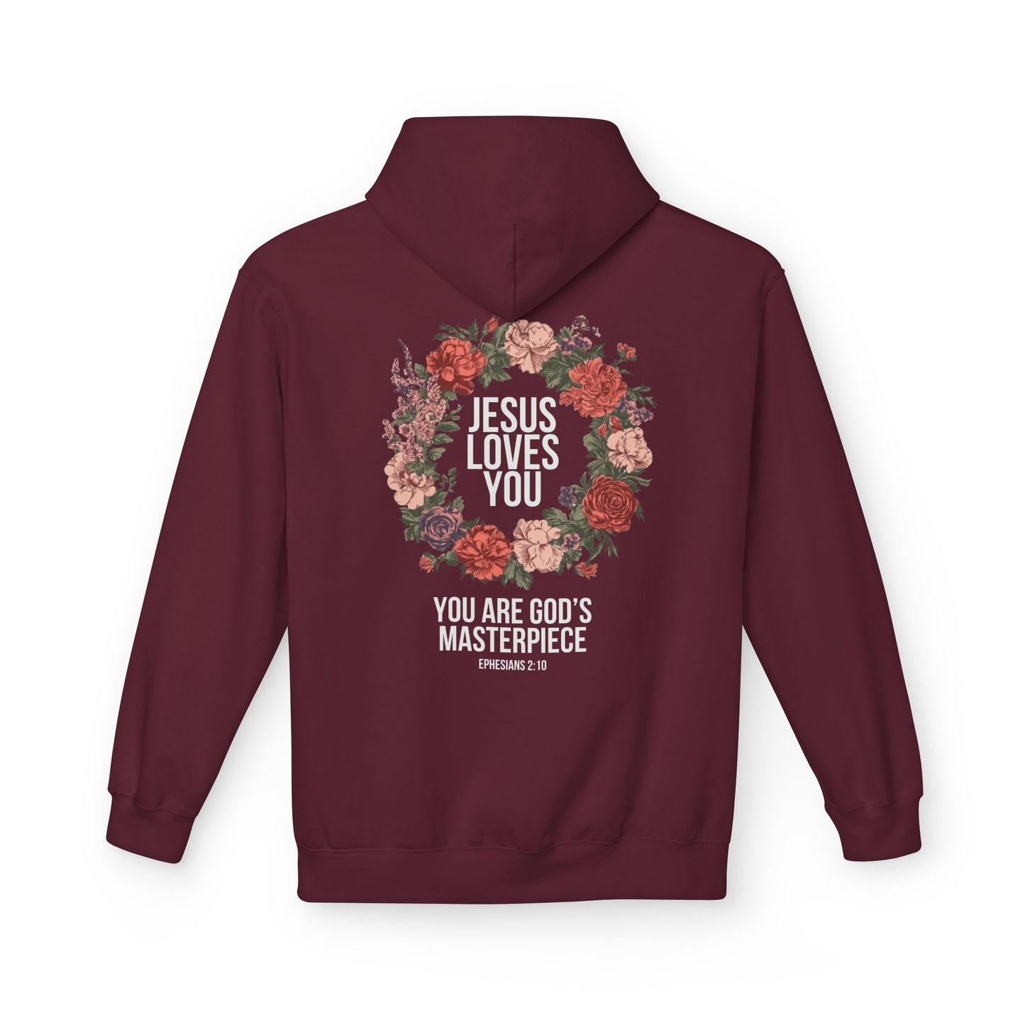 Jesus Loves You (Floral Wreath) Softstyle Hoodie