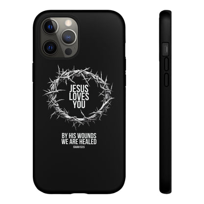 Jesus Loves You (Crown Of Thorns) Phone Case