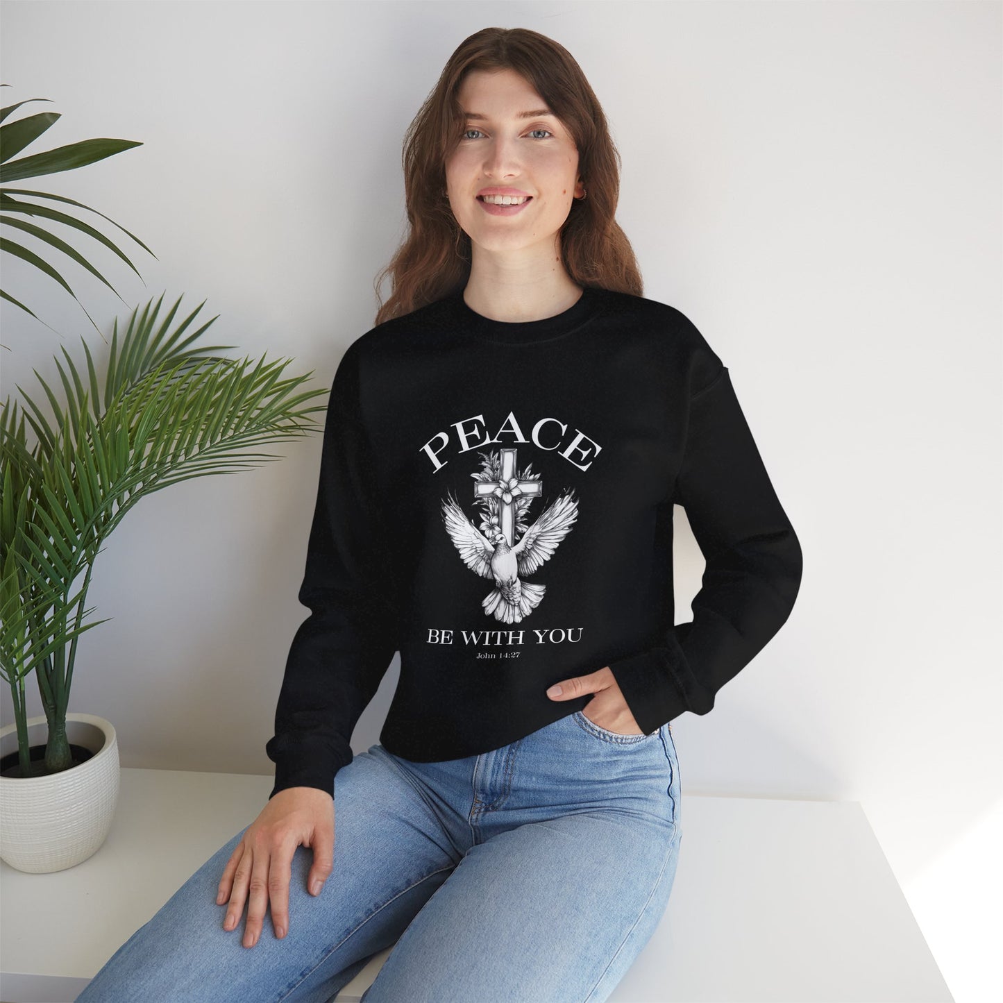 Peace Be With You (Front) Crewneck Sweatshirt