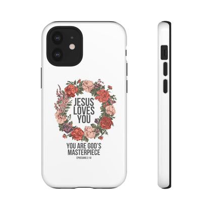 Jesus Loves You (Floral Wreath) Phone Case
