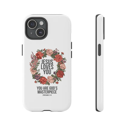 Jesus Loves You (Floral Wreath) Phone Case