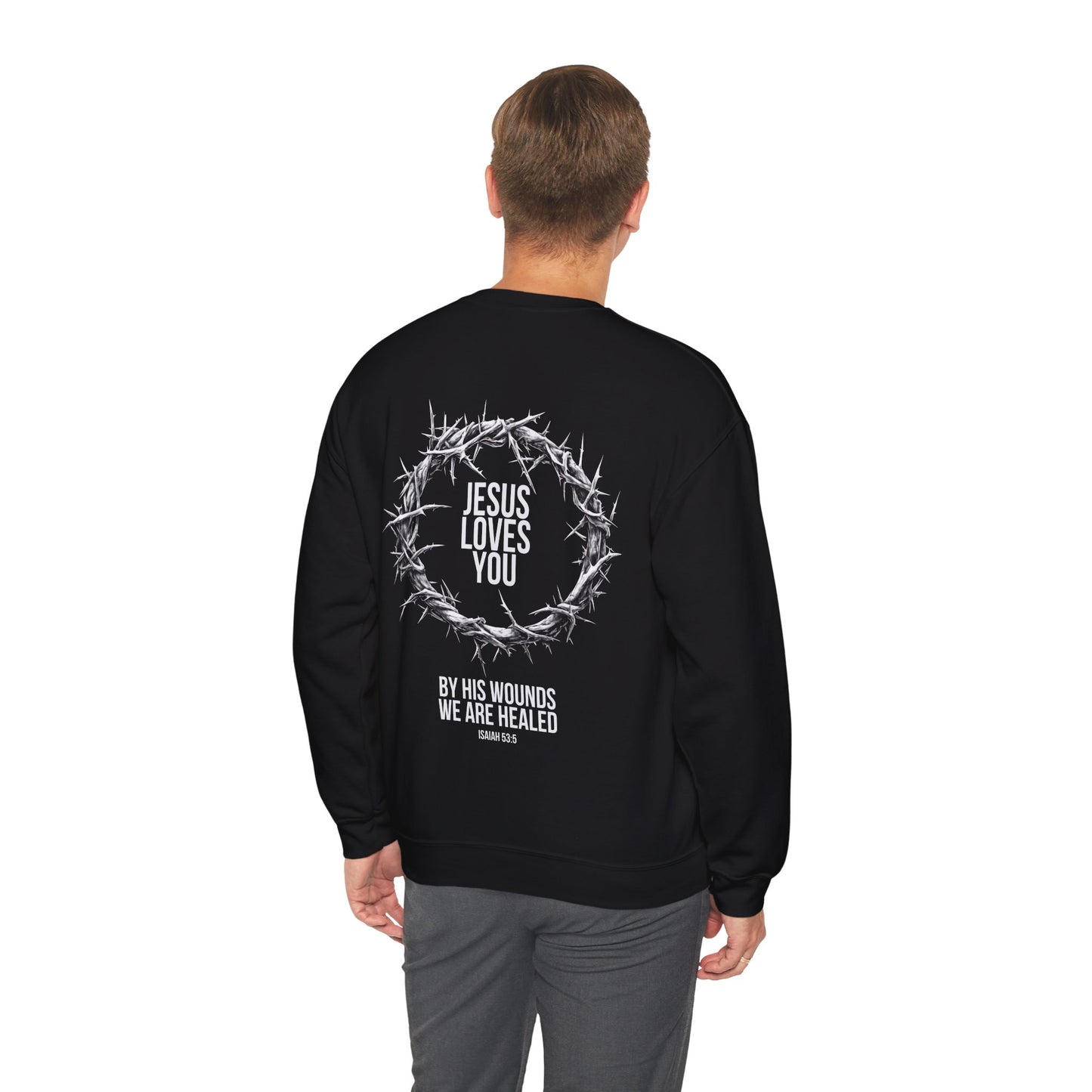 Jesus Loves You (Crown Of Thorns) Crewneck Sweatshirt