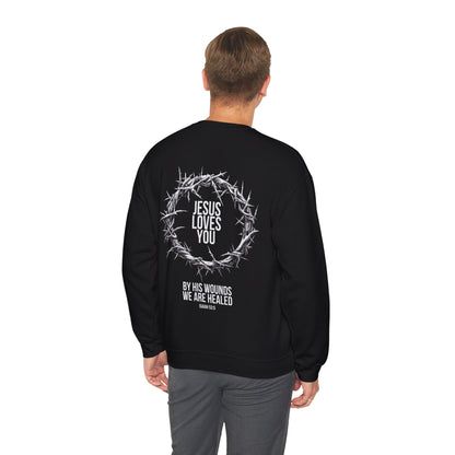 Jesus Loves You (Crown Of Thorns) Crewneck Sweatshirt