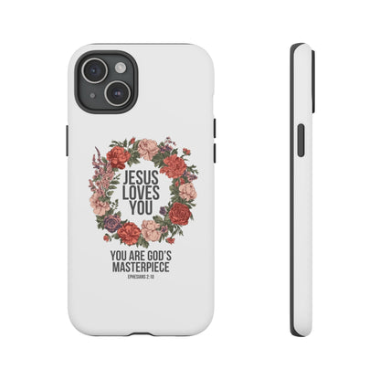 Jesus Loves You (Floral Wreath) Phone Case