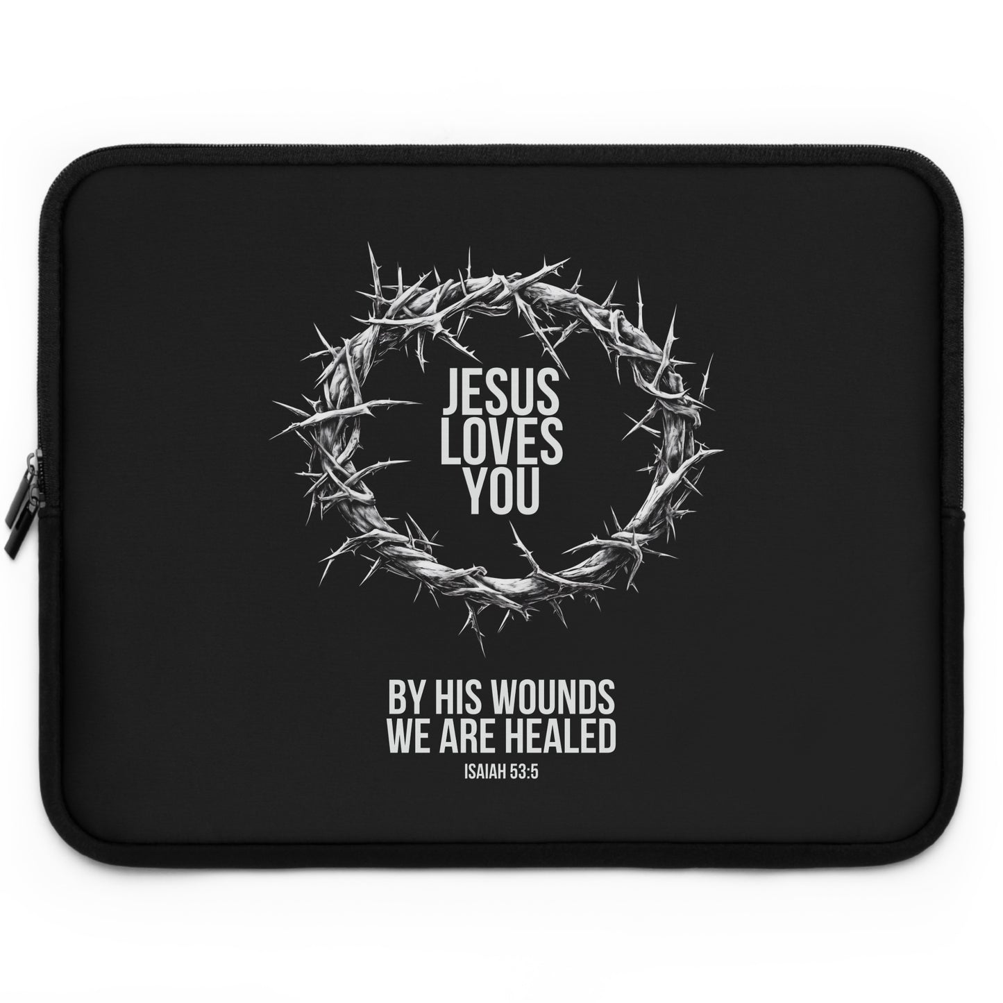 Jesus Loves You (Crown Of Thorns) Laptop Sleeve