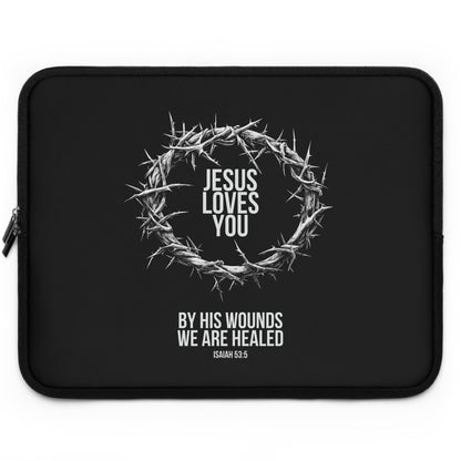 Jesus Loves You (Crown Of Thorns) Laptop Sleeve