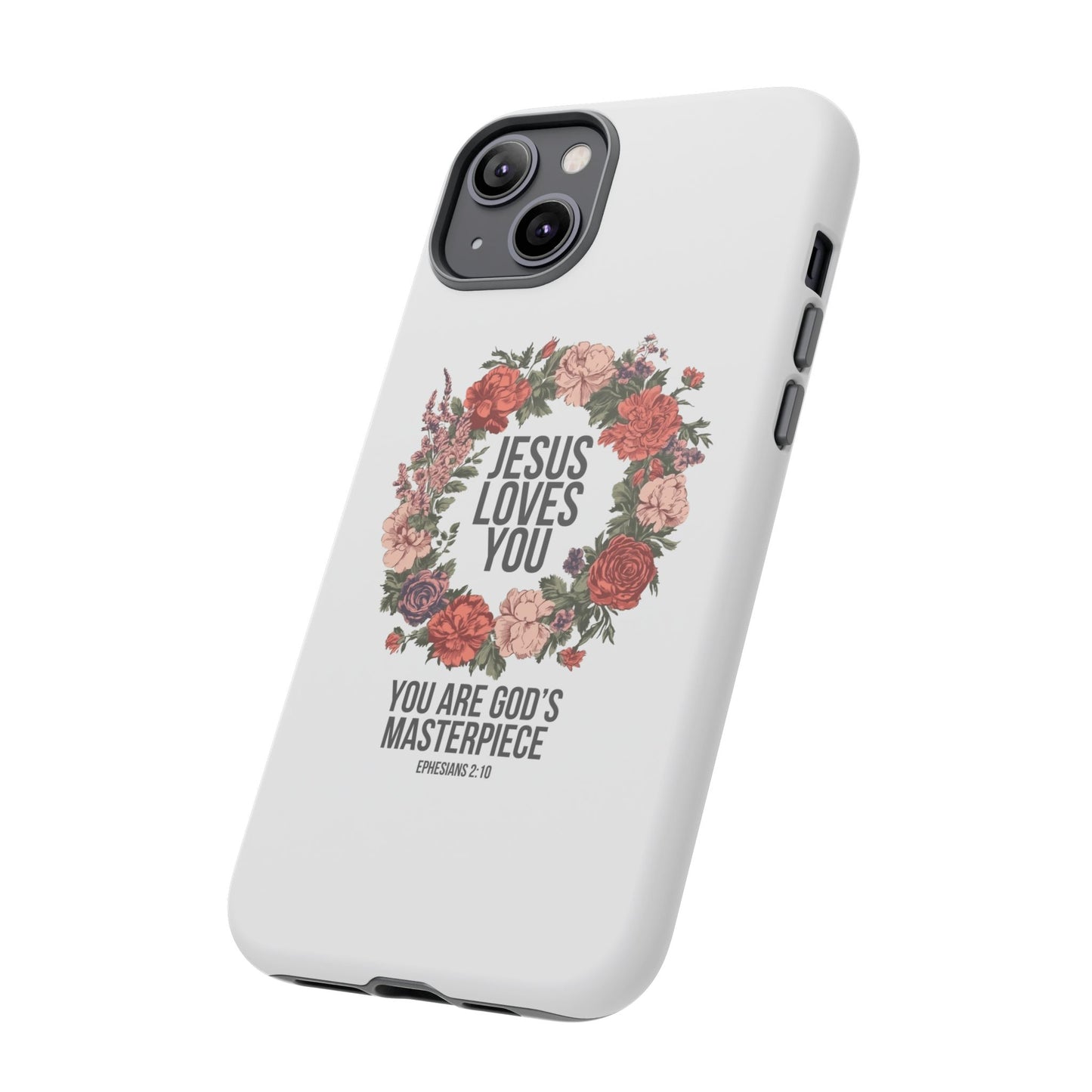 Jesus Loves You (Floral Wreath) Phone Case