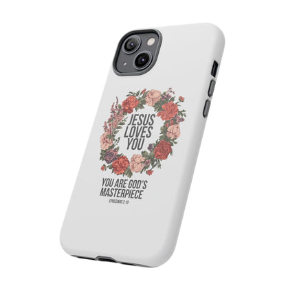 Jesus Loves You (Floral Wreath) Phone Case