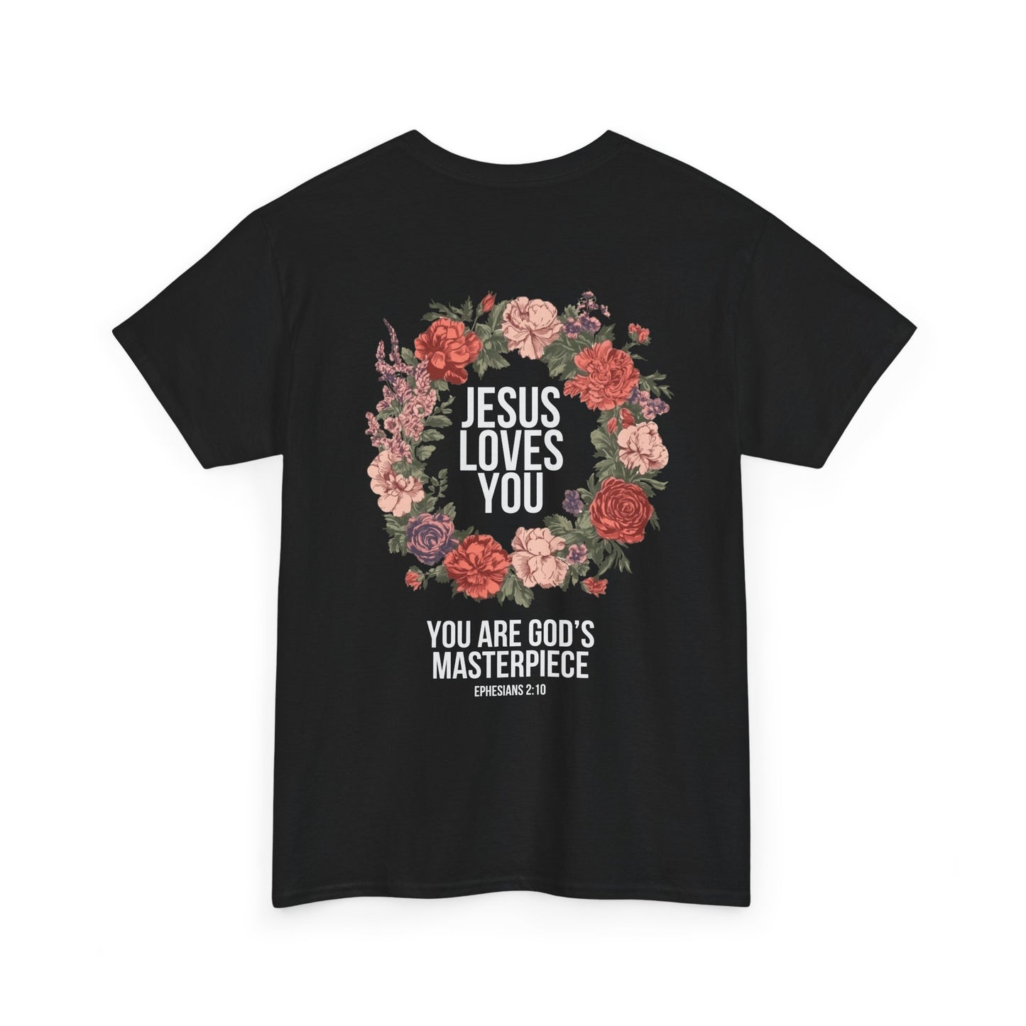Jesus Loves You (Floral Wreath) Heavy Tee