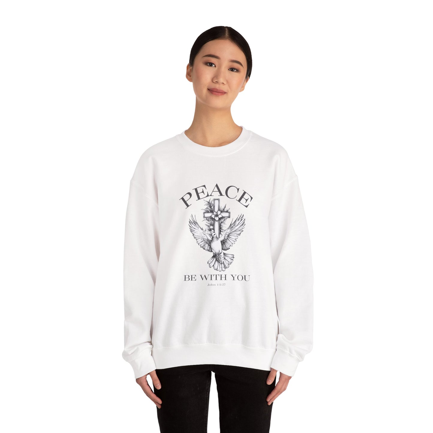 Peace Be With You (Front) Crewneck Sweatshirt
