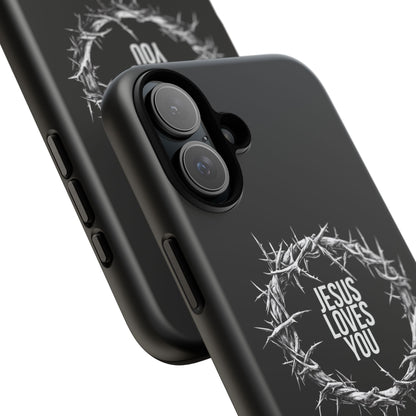 Jesus Loves You (Crown Of Thorns) Phone Case